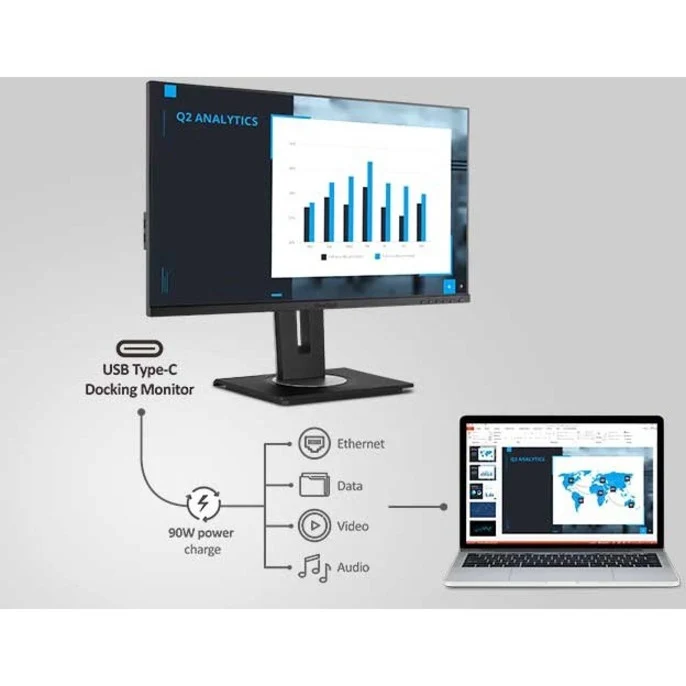 Moniteur ViewSonic Graphic VG2756-4K 27 pouces (68,6 cm) Classe 4K UHD LED - Format 16:9 VG2756-4K