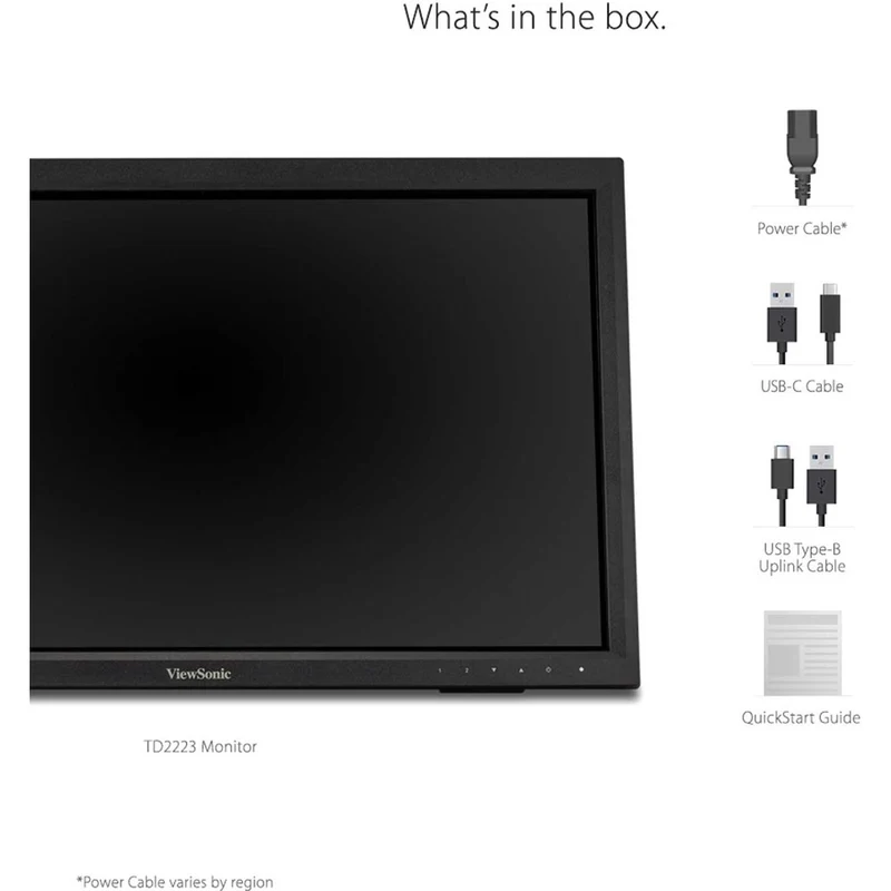 Moniteur tactile LCD ViewSonic TD2223 de 22 pouces (56 cm) - Format 16:9 - Temps de réponse : 5 ms TD2223