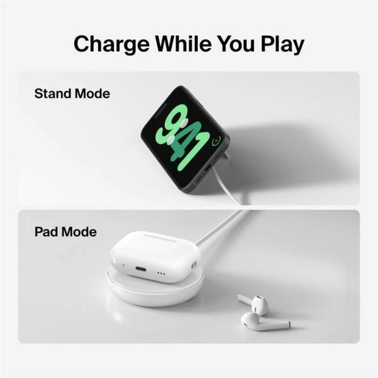 Chargeur sans fil magnétique Belkin 15 W avec Qi2 pour iPhone et AirPods - Charge rapide - Chargeur portable - Blanc WIA011ttWH