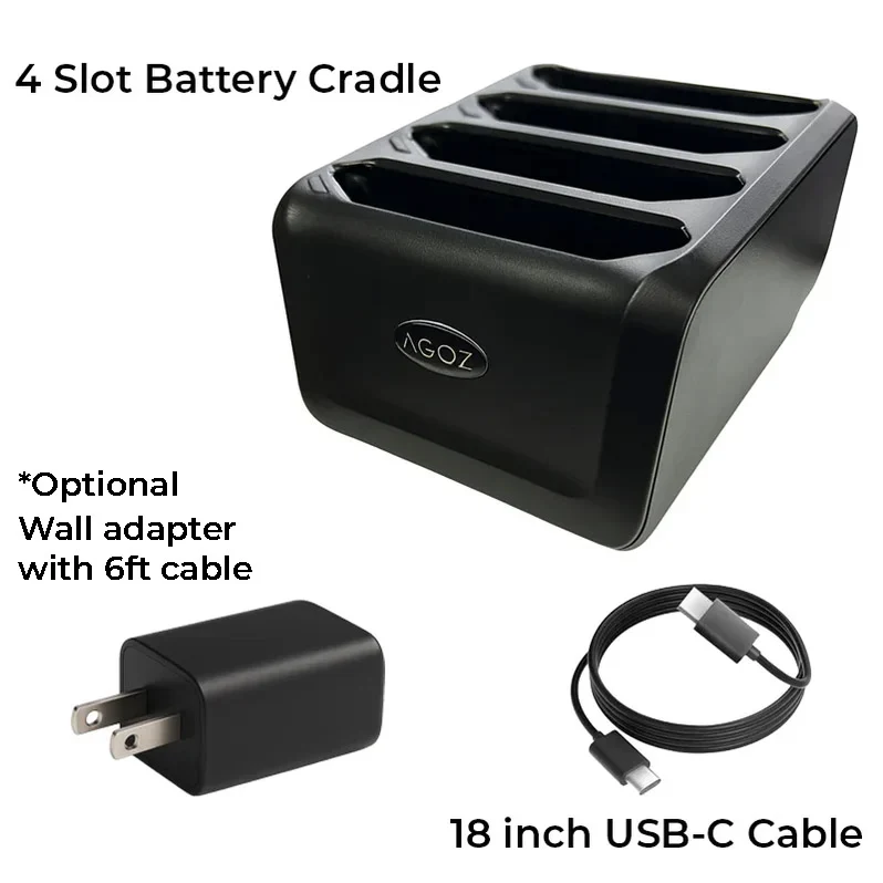 4-Slot Zebra TC7X Mobile Computer Battery Charger Cradle for Spare Batteries | Agoz