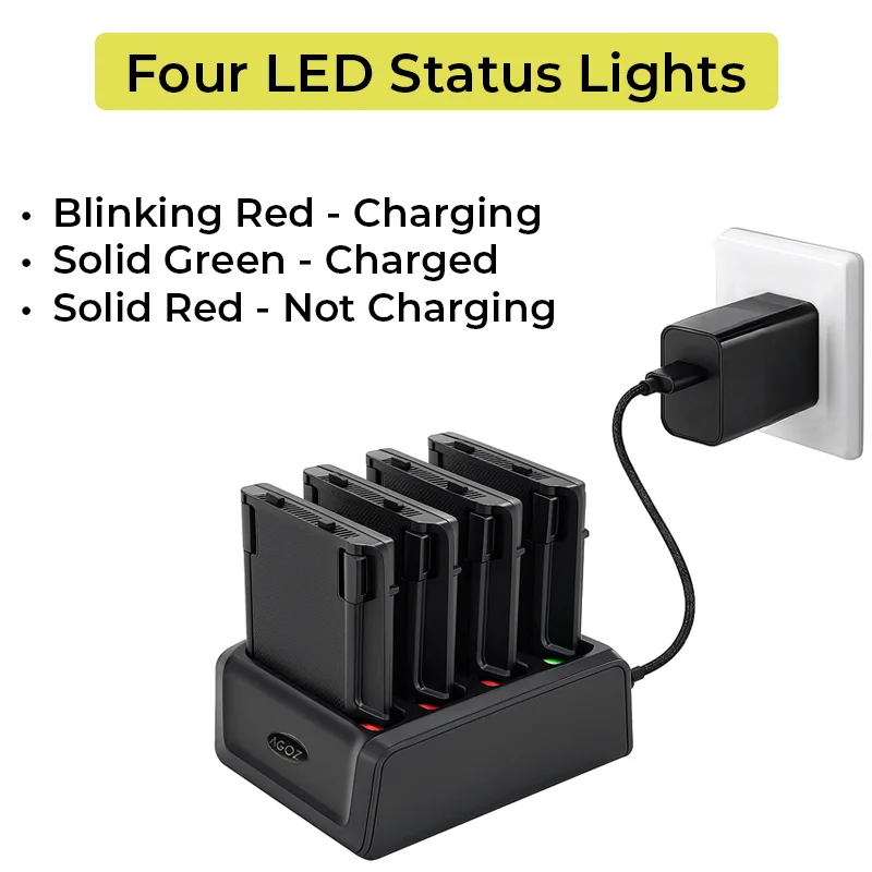4-Slot Zebra TC7X Mobile Computer Battery Charger Cradle for Spare Batteries | Agoz