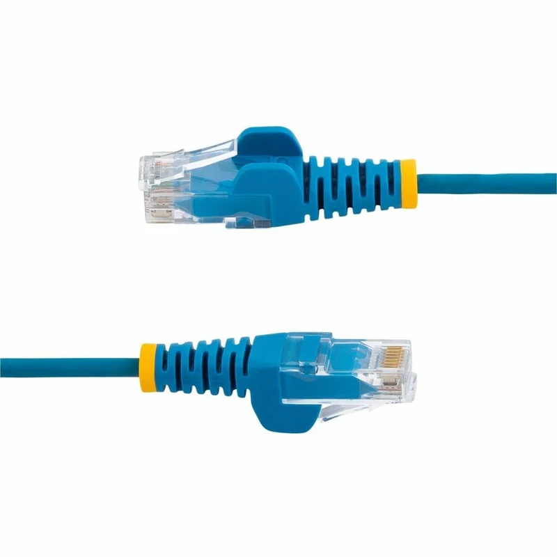 Câble Ethernet StarTech CAT6 fin bleu 23 cm (9 po), connecteur RJ45 fin et anti-accrochage, UTP, LSZH, cuivre nu 28 AWG, cordon de brassage réseau fin N6PAT9INBLS