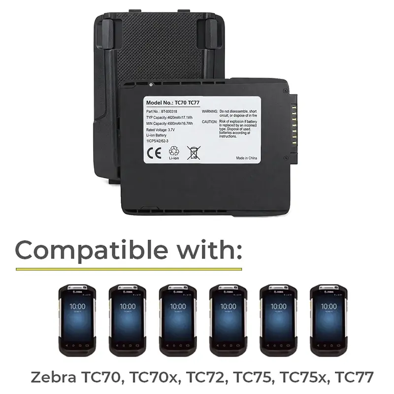 Zebra TC7X Mobile Scanner Replacement Battery for Fleet Maintenance | Agoz