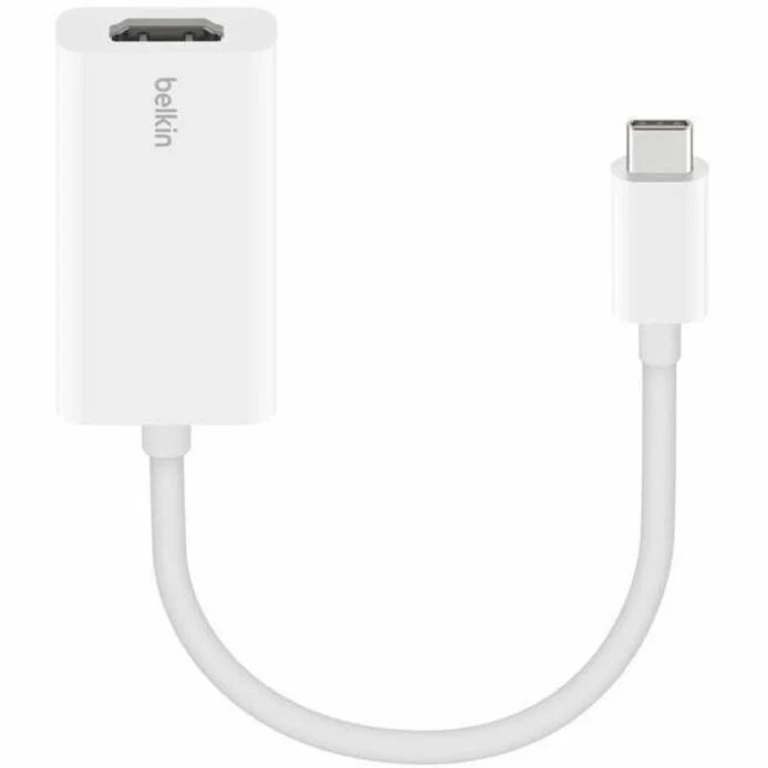 Adaptateur audio/vidéo Belkin USB-C (M) vers HDMI (F) - Compatible Dolby Vision - 4K à 60 Hz - Câble adaptateur - Blanc F2CU038DSWHTAPL