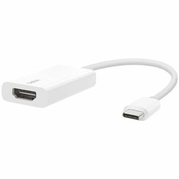 Adaptateur audio/vidéo Belkin USB-C (M) vers HDMI (F) - Compatible Dolby Vision - 4K à 60 Hz - Câble adaptateur - Blanc F2CU038DSWHTAPL