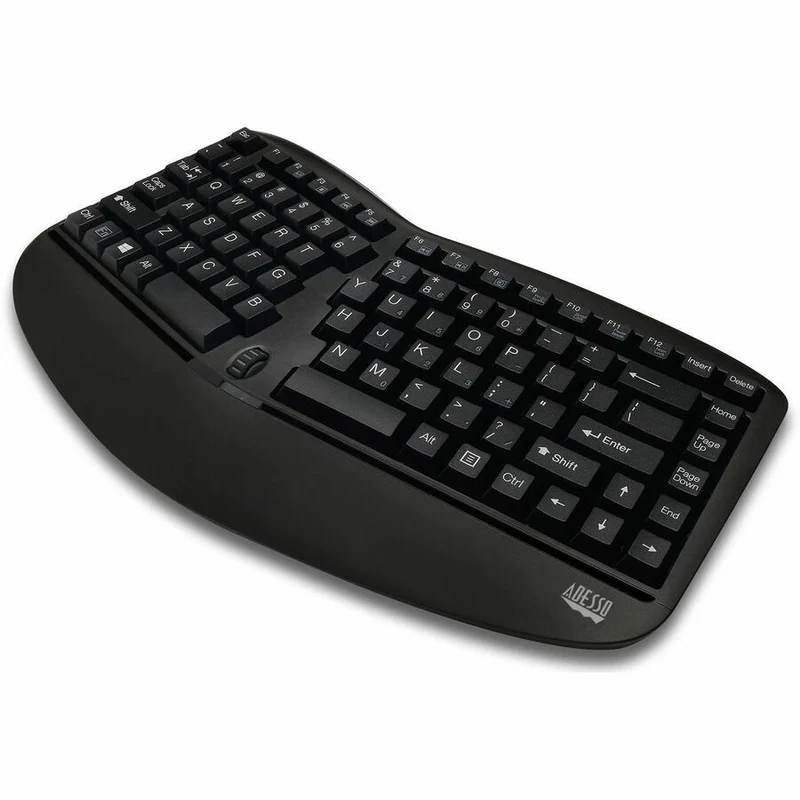 Clavier et souris mini ergonomiques sans fil Adesso Tru-Form WKB-1150CB