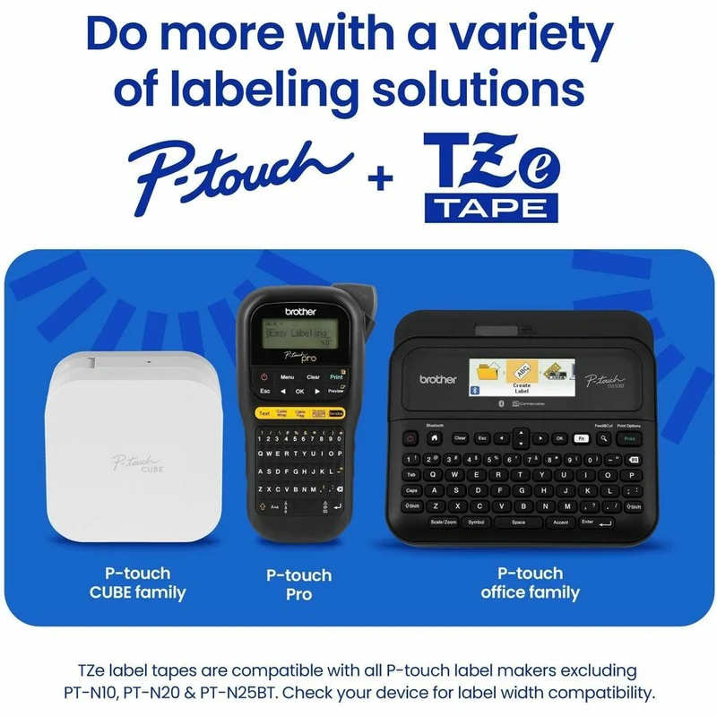 Ruban d'étiquettes Brother authentique P-touch TZe232 RD sur fond blanc, laminé, 12 mm x 8 m TZE232G