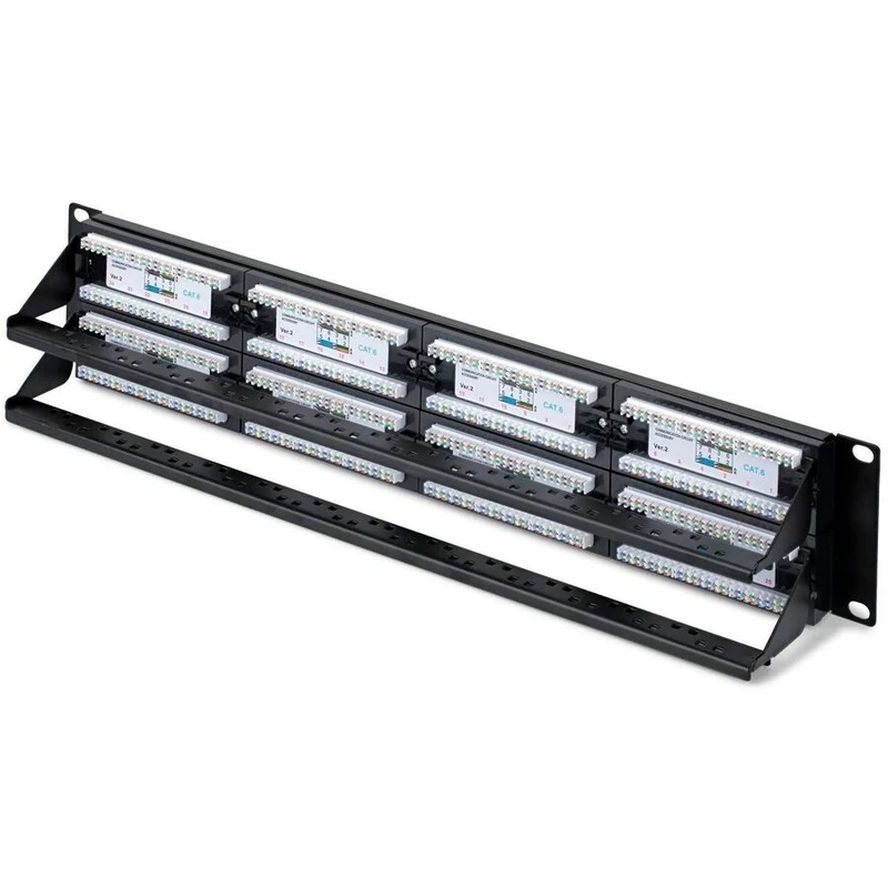 Panneau de brassage Ethernet Cat6 48 ports 2U StarTech.com, RJ45, UTP, 110 broches, pour rack serveur réseau CPANEL48