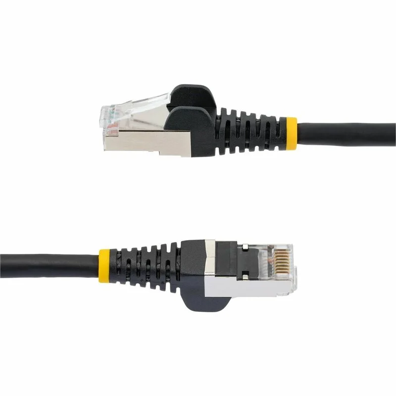StarTech.com Câble Ethernet CAT1a de 6 m, noir, faible fumée, sans halogène (LSZH), 10 GbE, 100 W PoE S/FTP, cordon de brassage réseau RJ-45 sans accroc NLBK-1F-CAT6A-PATCH