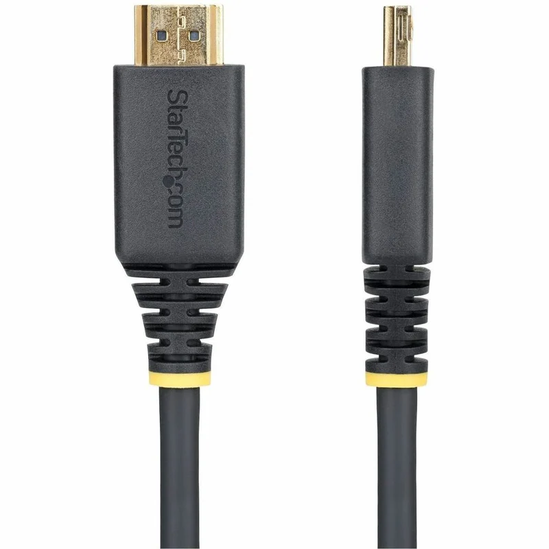 Câble HDMI haute vitesse StarTech.com 30 cm (1 pi) avec connecteurs à pression, 4K 60 Hz/1440p 144 Hz, 18 Gbit/s, câble HDMI UHD, gaine en TPE HDMI2-CABLE-GRIP-30C