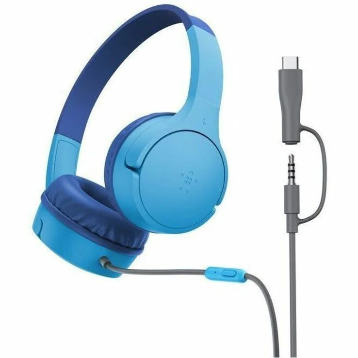 Casque audio filaire supra-auriculaire Belkin SoundForm Mini pour enfants AUD010FQBL