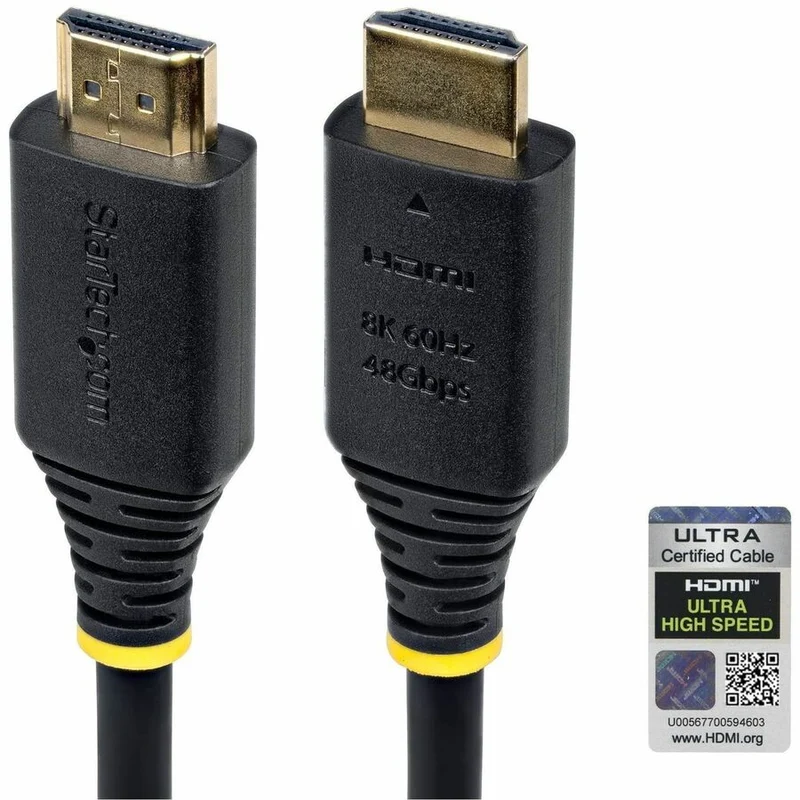 Câble HDMI ultra haute vitesse certifié StarTech.com de 1.8 m (6 pi), 8K 60 Hz/4K 120 Hz, HDMI 2.1 avec HDR10+/eARC, 48 Gbit/s, référence HDMI21-CBL-8K60-6F