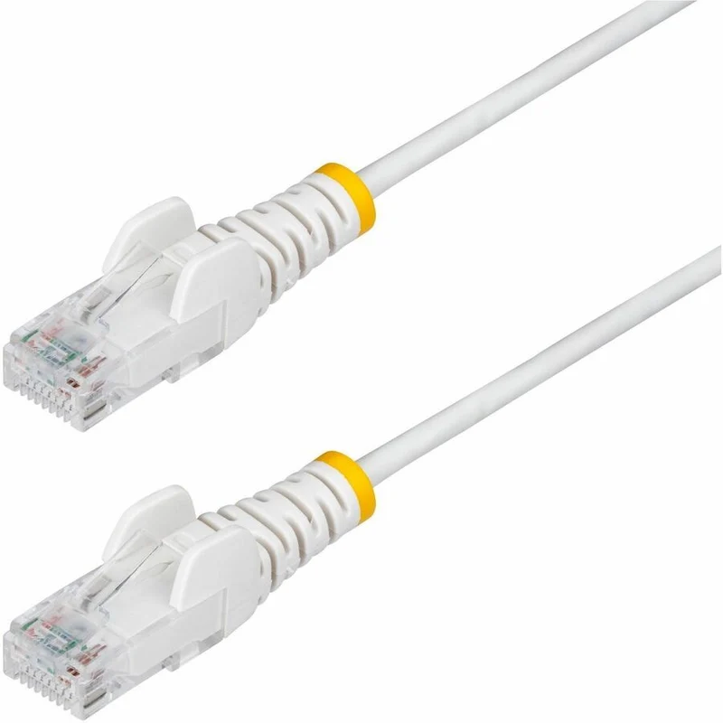 Câble Ethernet StarTech CAT6 blanc mince de 60 cm (6 pi), connecteur RJ45 mince et anti-accrochage, UTP, LSZH, cuivre nu 28 AWG, cordon de brassage réseau mince N6PAT6WHS