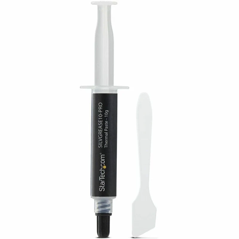 Pâte thermique silicone haute performance StarTech.com, composé pour processeurs, cartes graphiques et circuits intégrés, graisse pour processeur améliorant le transfert de chaleur et le refroidissement SILVGREASE10-PRO