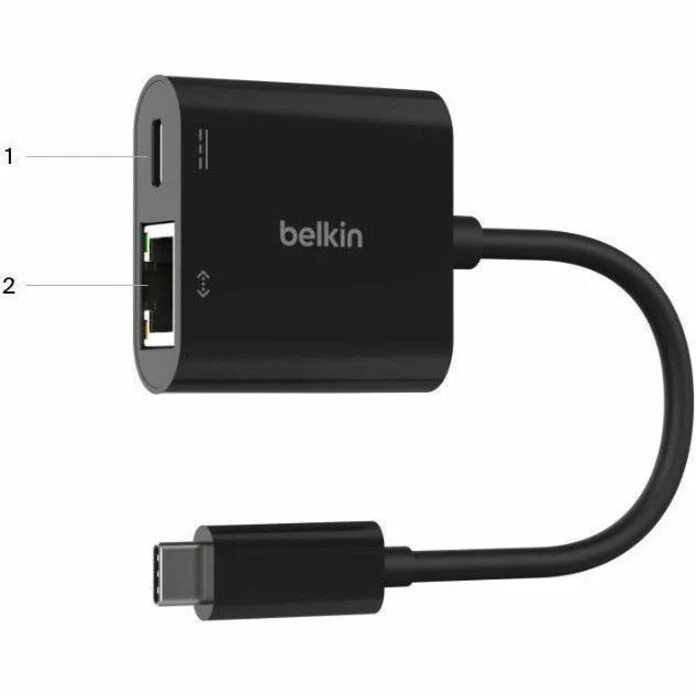 Adaptateur Belkin Connect USB-C vers Ethernet + Charge 100 W INC019btBK