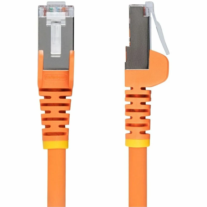 Câble Ethernet StarTech CAT6a orange de 7,6 m (25 pi), RJ45 anti-accrochage, 10 Gbit/s, PoE 100 W, S/FTP, LSZH, cuivre nu 27 AWG, 500 MHz, cordon réseau blindé NLOR-25F-CAT6A-PATCH