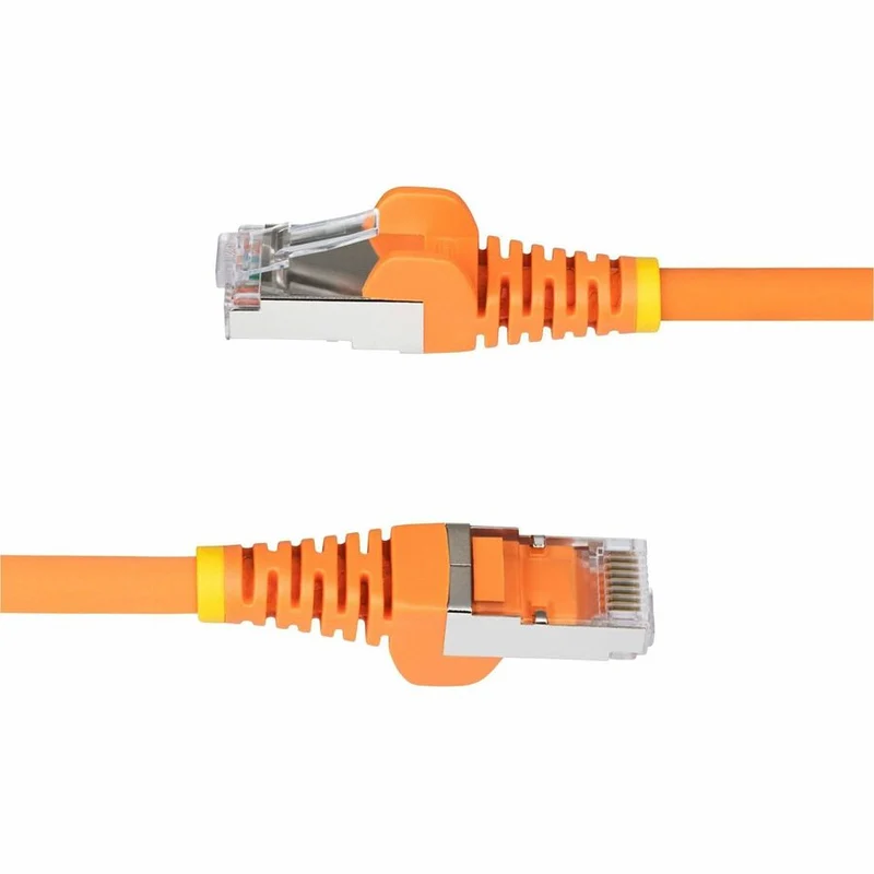 Câble Ethernet StarTech CAT6a orange de 7,6 m (25 pi), RJ45 anti-accrochage, 10 Gbit/s, PoE 100 W, S/FTP, LSZH, cuivre nu 27 AWG, 500 MHz, cordon réseau blindé NLOR-25F-CAT6A-PATCH
