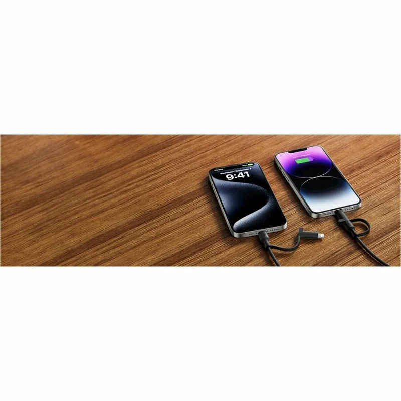 Câble Belkin BoostCharge Pro 2-en-1 avec connecteurs USB-C et Lightning CAC003fq1.5MBK
