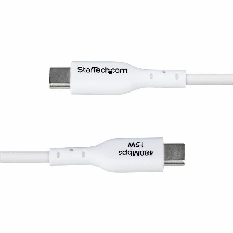 Câble de charge USB-A vers USB-C StarTech.com de 91 cm (3 pi), charge et synchronisation, 3 A, USB 2.0, gaine en TPE - Blanc - USB2AC3FWHE