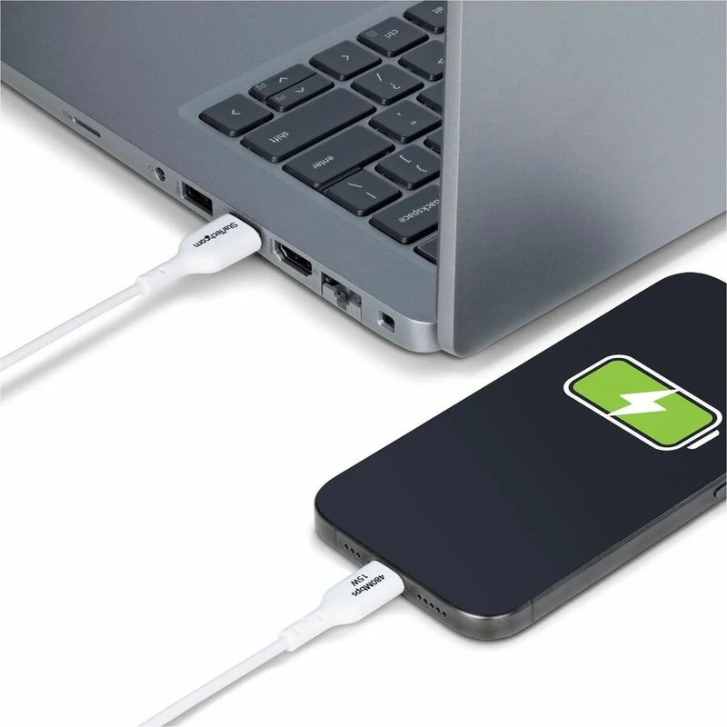 Câble de charge USB-A vers USB-C StarTech.com de 91 cm (3 pi), charge et synchronisation, 3 A, USB 2.0, gaine en TPE - Blanc - USB2AC3FWHE