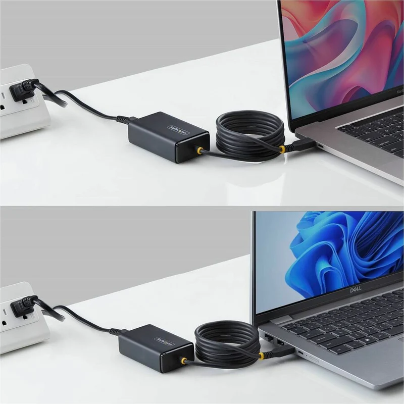 Chargeur pour ordinateur portable StarTech 65 W USB-C, câble USB-C intégré de 1.5 m (5 pi), adaptateur secteur pour Dell, XPS, HP ProBook, MacBook Pro 165LN-USB-C-CHARGER