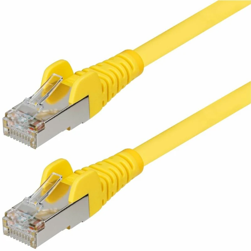 Câble Ethernet StarTech CAT6a jaune de 30 cm (1 pi), RJ45 anti-accrochage, 10 Gbit/s, PoE 100 W, S/FTP, LSZH, cuivre pur 27 AWG, 500 MHz, cordon réseau blindé NLYL-1F-CAT6A-PATCH