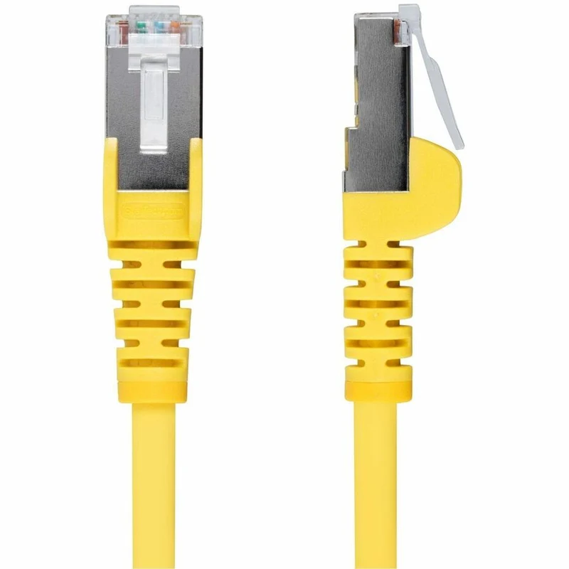 Câble Ethernet StarTech CAT6a jaune de 30 cm (1 pi), RJ45 anti-accrochage, 10 Gbit/s, PoE 100 W, S/FTP, LSZH, cuivre pur 27 AWG, 500 MHz, cordon réseau blindé NLYL-1F-CAT6A-PATCH
