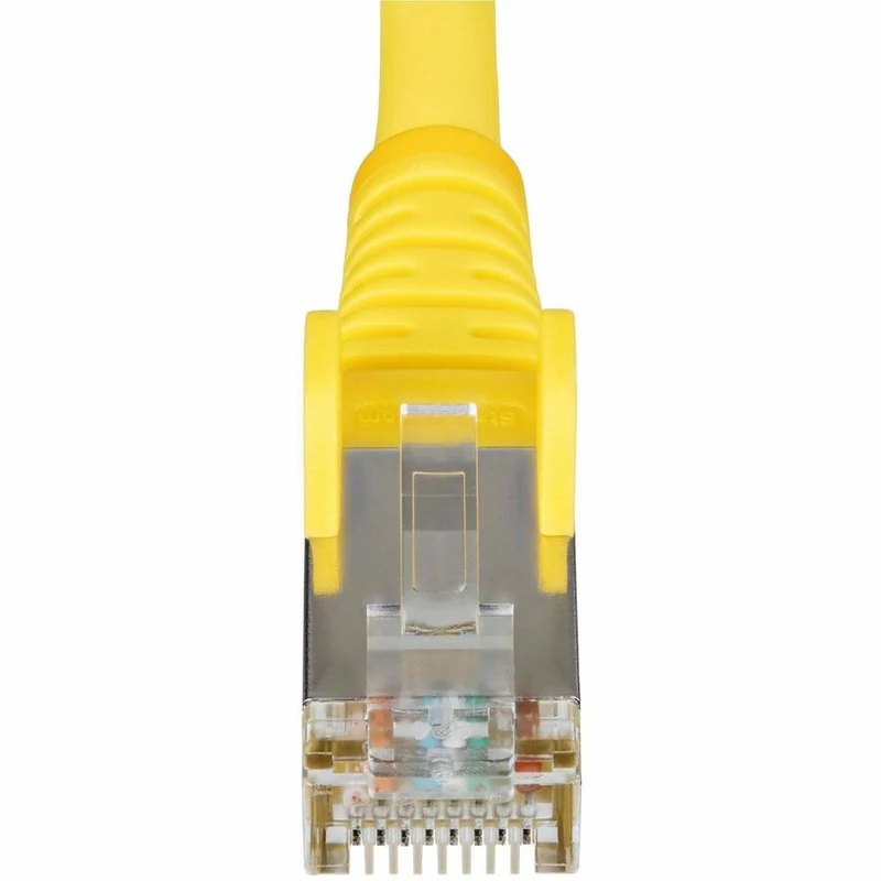 Câble Ethernet StarTech CAT6a jaune de 30 cm (1 pi), RJ45 anti-accrochage, 10 Gbit/s, PoE 100 W, S/FTP, LSZH, cuivre pur 27 AWG, 500 MHz, cordon réseau blindé NLYL-1F-CAT6A-PATCH