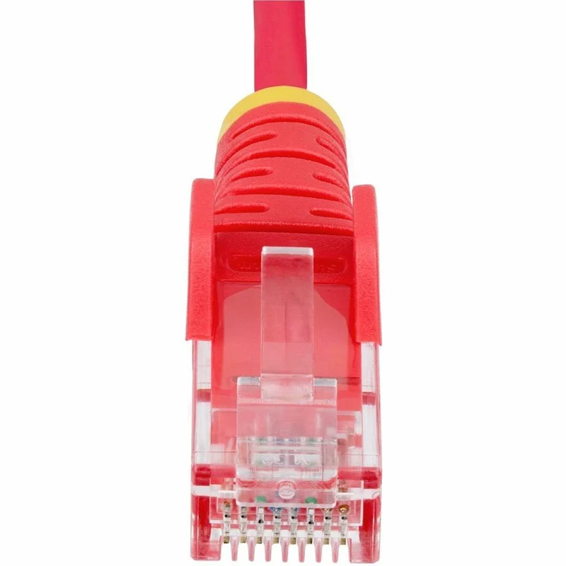 Câble Ethernet StarTech CAT6 fin rouge 23 cm (9 po), connecteur RJ45 fin et anti-accrochage, UTP, LSZH, cuivre nu 28 AWG, cordon de brassage réseau fin N6PAT9INRDS