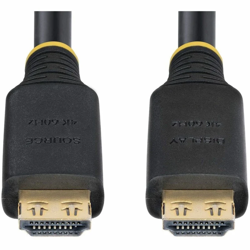 Câble HDMI actif haute vitesse StarTech.com de 15.2 m (50 pi) avec connecteurs à pression, 4K 60 Hz/1440p 144 Hz 18 Gbit/s, câble HDMI UHD, gaine en TPE HDMI2-CABLE-GRIP-50F
