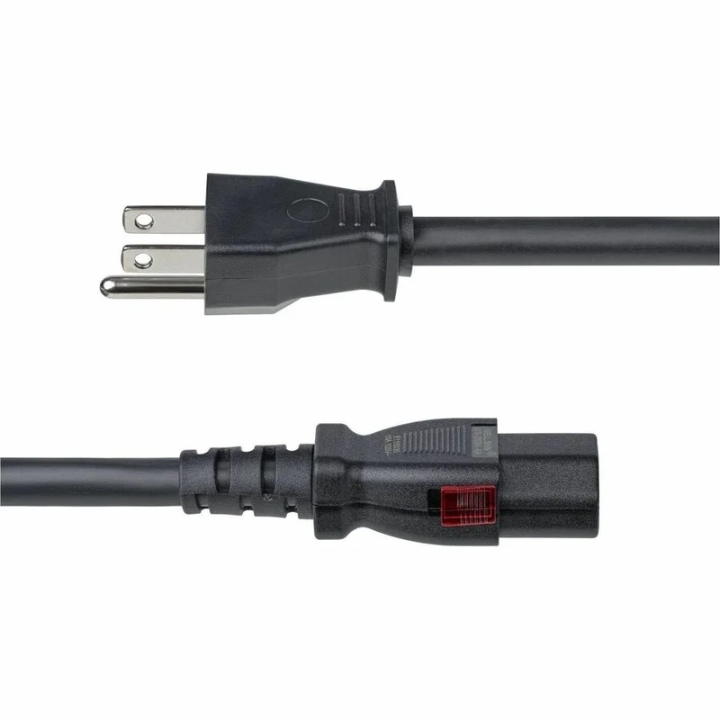 Câble d'alimentation robuste StarTech de 2 m (6.6 pi), NEMA 5-15P vers C13 verrouillable, 125 V 15 A, 14 AWG, câble d'alimentation secteur de remplacement, homologué UL, TAA 6FT-LC15A-POWERCORD