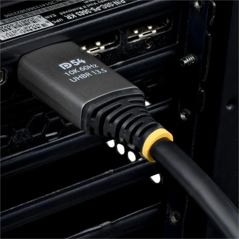 Câble DisplayPort 2.1 StarTech de 6 m, certifié VESA DP54, compatible 8K 60 Hz, 8K 144 Hz/4K 240 Hz avec DSC 1.2a, cordon pour moniteur DP 2.1 DP21V-6F-DP54-CABLE