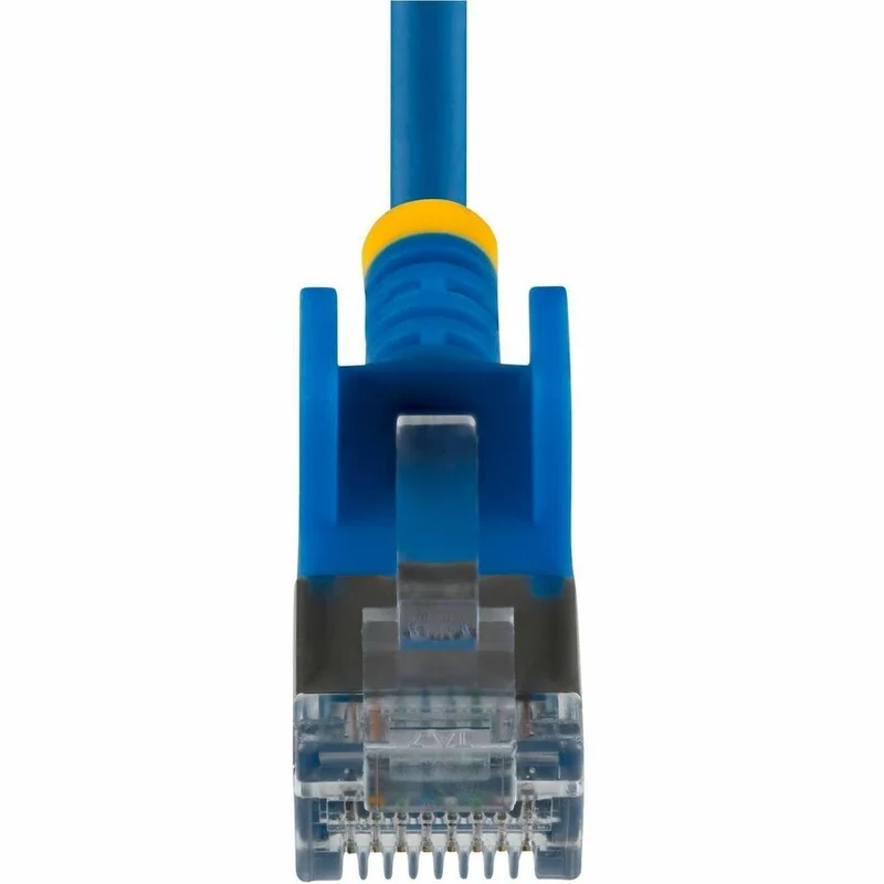 Câble Ethernet Cat6A ultra-mince bleu StarTech 6 pouces, sans accrocs, FTP, fil de cuivre nu, cordon de brassage RJ45 ultra-mince 34 AWG N6APATSTP34BLS-6IN