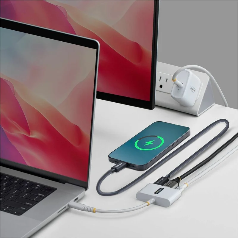 Adaptateur multiport StarTech USB-C vers HDMI avec charge rapide PD 140 W, HDMI 4K 60 Hz, hub USB 5 Gbit/s, mini station d'accueil 168 W - USBC - MULTIPORT