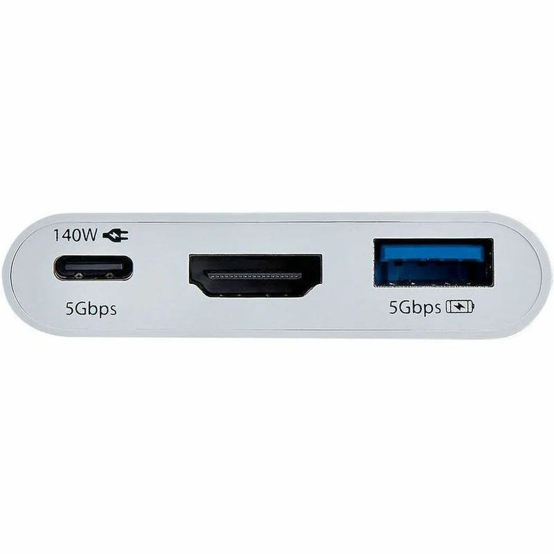 Adaptateur multiport StarTech USB-C vers HDMI avec charge rapide PD 140 W, HDMI 4K 60 Hz, hub USB 5 Gbit/s, mini station d'accueil 168 W - USBC - MULTIPORT