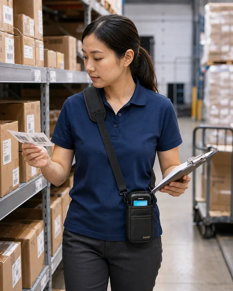 Unitech Scanner Shoulder Sling Holster for Facility Mobility | Agoz