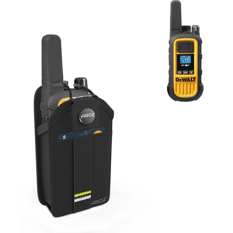 Rugged DEWALT DXFRS800 Radio Holster with Snap Closure