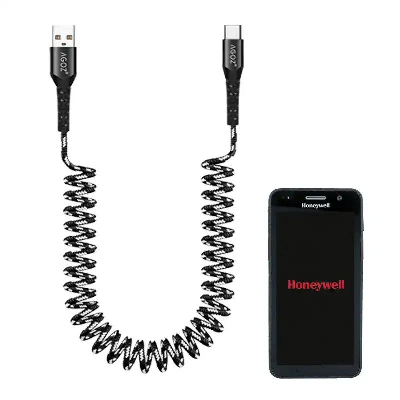 Honeywell Scanner Coiled USB-C Charging Cable for Shared Stations | Agoz