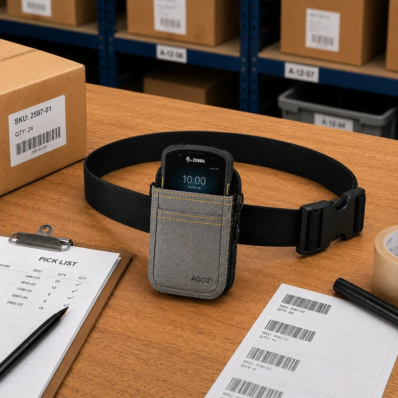 Zebra Handheld Computer Waist Belt Case for Inventory Workflows | Agoz