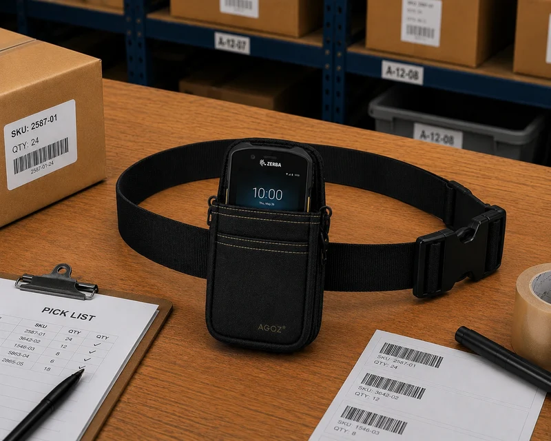 Zebra Handheld Computer Waist Belt Case for Inventory Workflows | Agoz