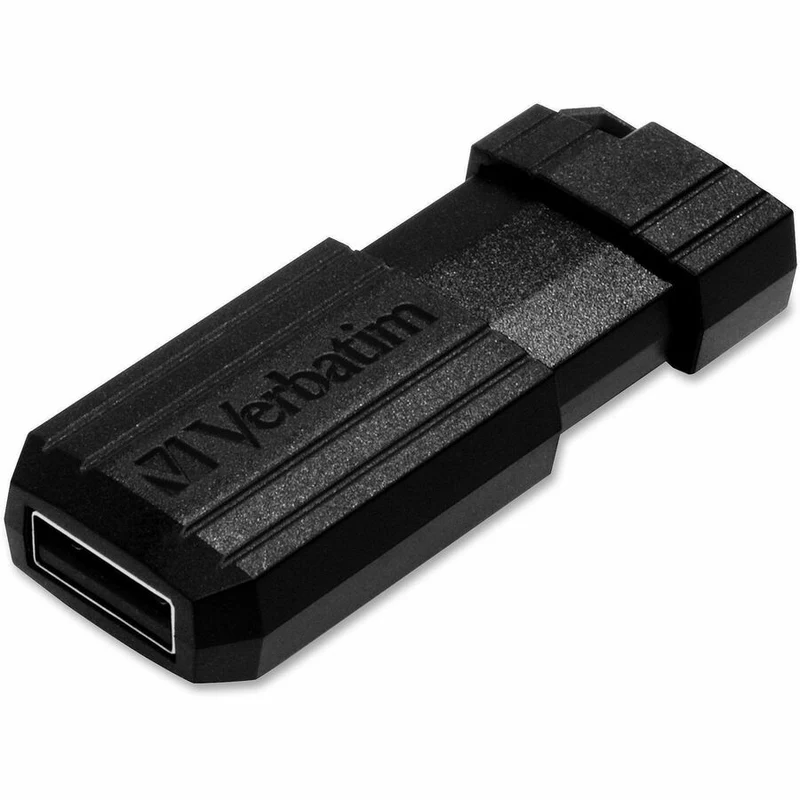 Clé USB Verbatim 64 Go à rayures - Noire 49065