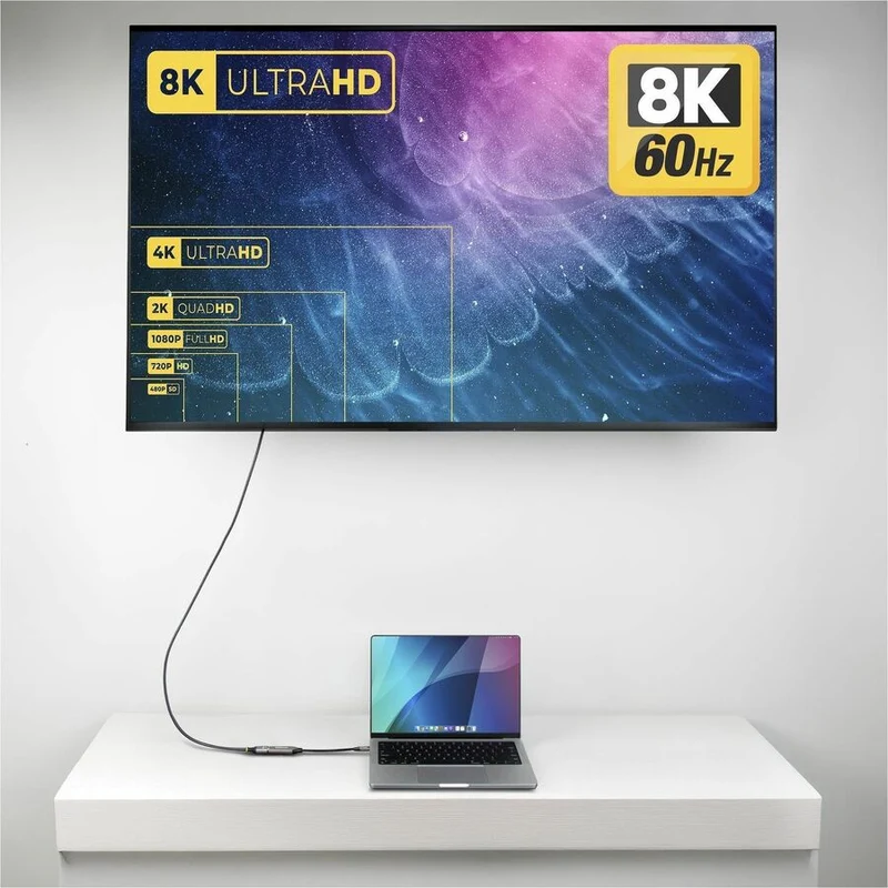 Adaptateur USB-C vers HDMI StarTech.com, 8K 60 Hz / 4K 120 Hz, compatible Thunderbolt / USB4, convertisseur USB-C vers HDMI 2.1 112B-USBC-HDMI21