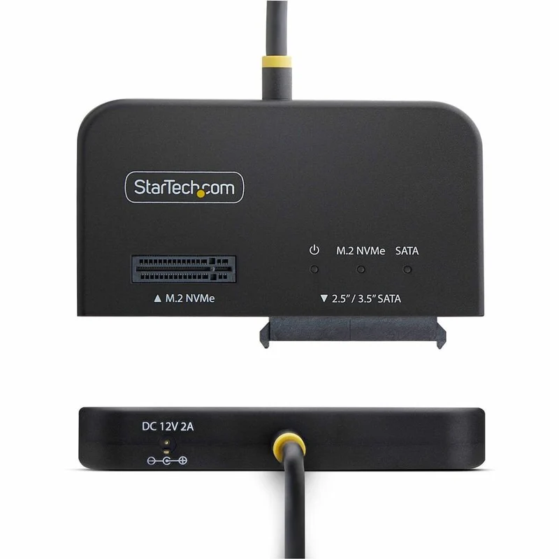 Adaptateur StarTech USB-C/USB-A vers M.2 NVMe et SATA 2.5/3.5 pouces, 10 Gbit/s, lecteur de disque dur SSD externe sans outil, connecteurs B+M/M, USB31CSAT3M2E