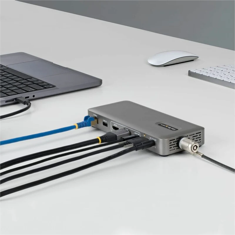 Station d'accueil StarTech USB4, double écran 4K sans pilote pour macOS et Windows, station d'accueil USB-C universelle avec charge rapide 100 W pour ordinateur portable et connectivité 2.5 GbE 208N-USB4-DOCK