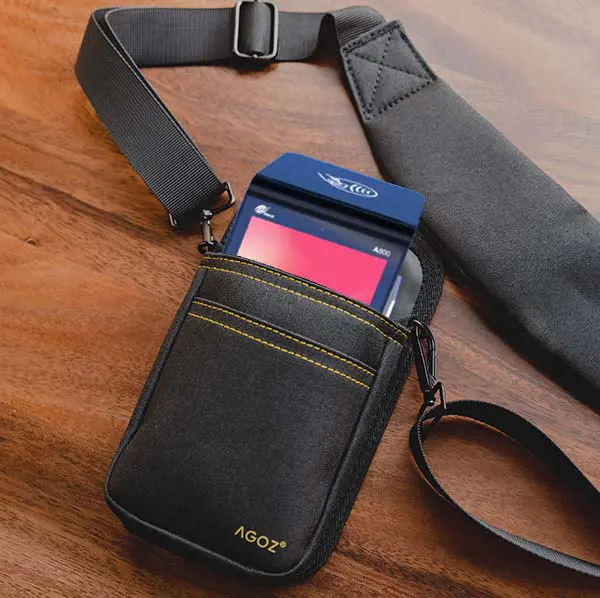 PAX A800 POS Holster with Sling Shoulder Strap & Waist Belt | Agoz