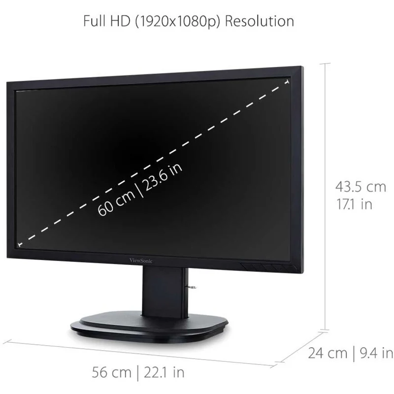 Moniteur LCD LED Full HD 24 pouces ViewSonic VG2449 - 16:9 - Noir VG2449