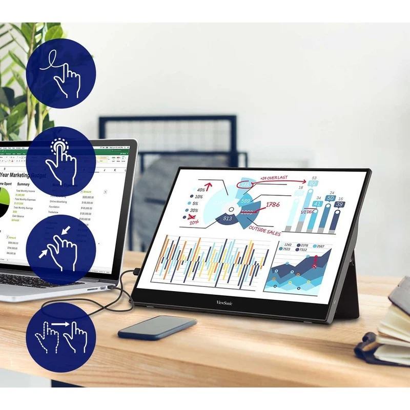 Moniteur tactile LCD ViewSonic ViewBoard ID1655 de 16 pouces (40,6 cm) - Format 16:9 - Temps de réponse : 14 ms (ID1655)