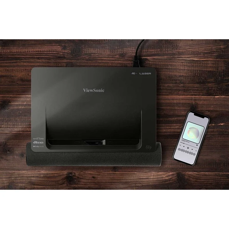 Projecteur laser 4K UHD à ultra-courte focale ViewSonic X2000B-4K avec 2000 lumens, connectivité Wi-Fi, couleurs cinématographiques et compatibilité avec les pistes audio Dolby et DTS pour home cinéma X2000B-4K
