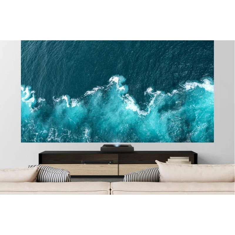 Projecteur laser 4K UHD à ultra-courte focale ViewSonic X2000B-4K avec 2000 lumens, connectivité Wi-Fi, couleurs cinématographiques et compatibilité avec les pistes audio Dolby et DTS pour home cinéma X2000B-4K
