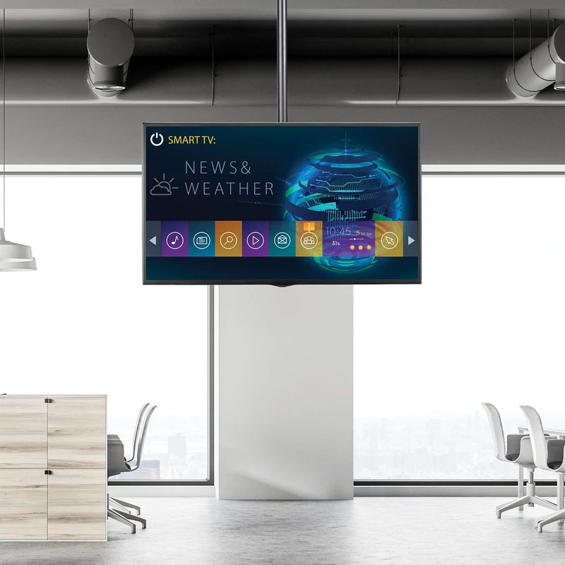 Support mural pour téléviseur au plafond StarTech.com - Poteau court de 1.8 à 3 pieds - Pour téléviseurs de 32 à 75 pouces avec une capacité de poids allant jusqu'à 110 lb (50 kg)
